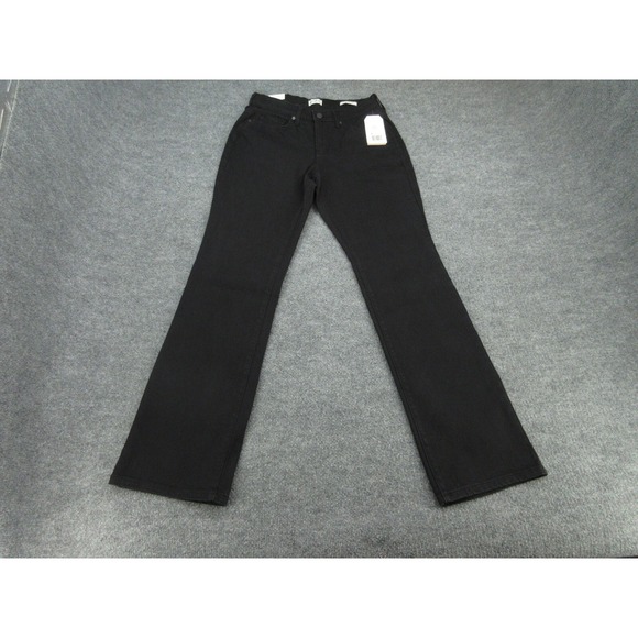 Wonderly Denim - Wonderly Womens Jeans Bootcut NWT Black Mid Rise Slight Flare Stretch 6R
